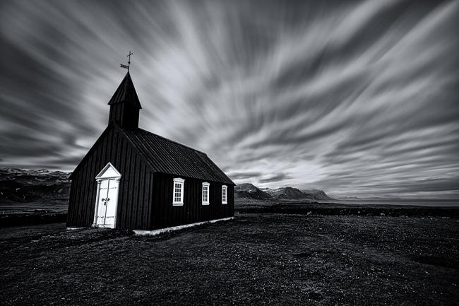 Búðakirkja black church photo